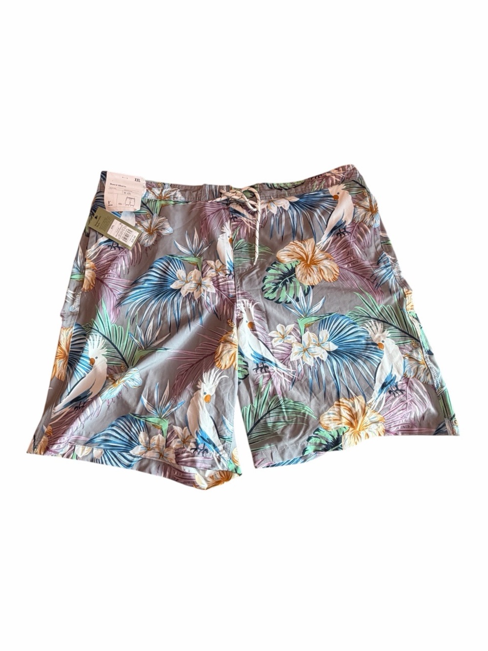 NWT Goodfellow Tropical Cockatoo Floral Board Shorts XXL
